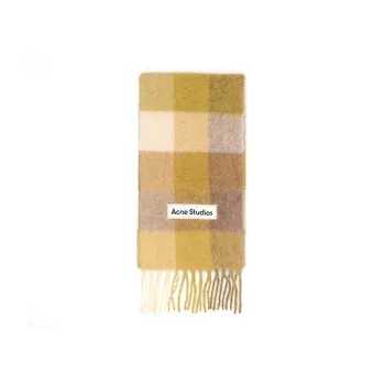 Acne Studios Logo appliqué Checked Scarf