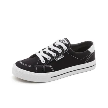 RENBEN Anti Slip And Wear Resistant Breathable Low Top Canvas Shoes Unisex Black
