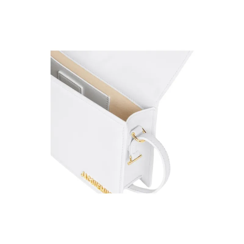 Jacquemus Leather Crossbody Bag Shoulder Bag Women's White-3