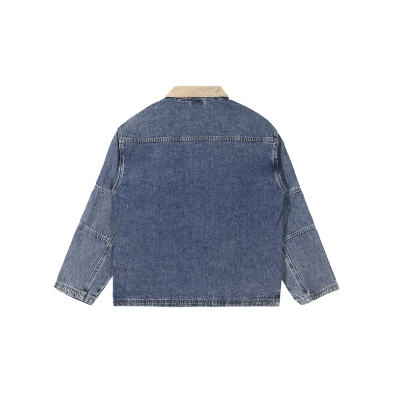 GXXX Denim Jackets Unisex Blue-1