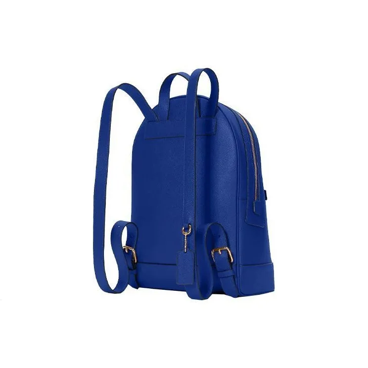 COACH Kenley Grained Leather Backpack Medium Size Women's Royal Blue-2