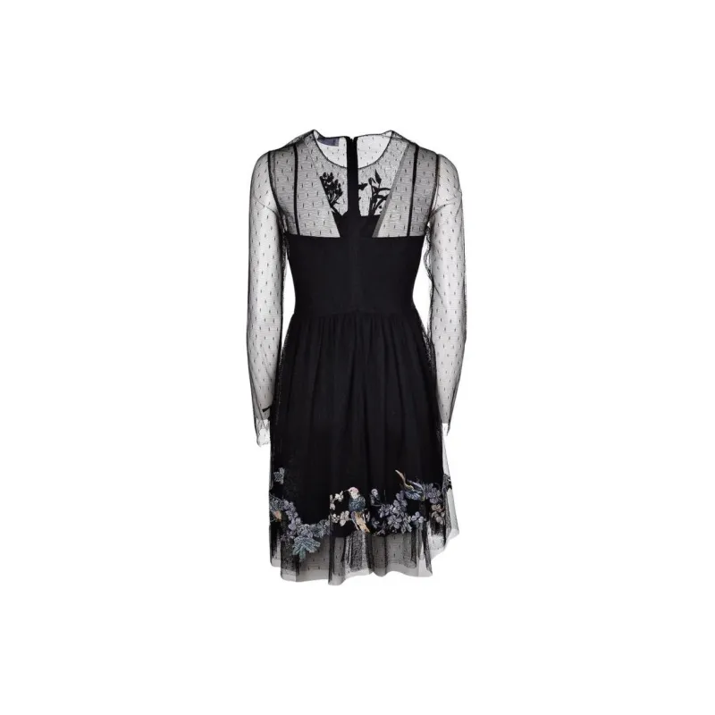 RED VALENTINO Long Sleeved Dresses Women's Black-1