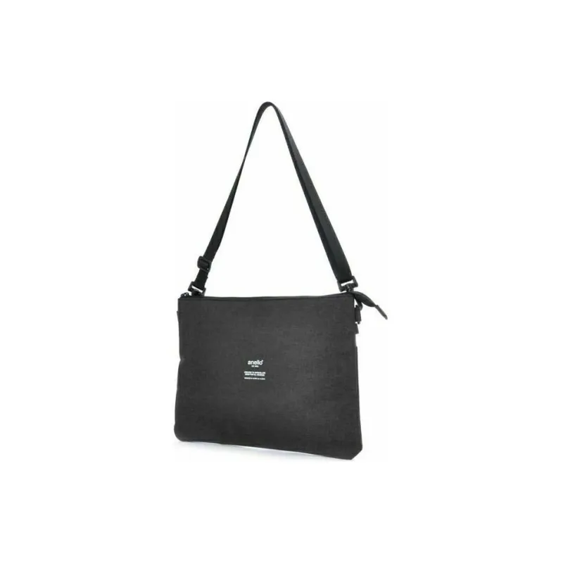 Anello Polyester Shoulder Bag Crossbody Bag Unisex Black-0