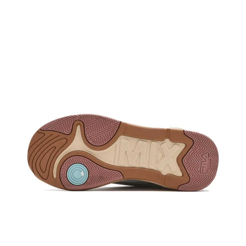 FILA MIX 2 Low Top Skateboard Shoes Women's Beige Pink-4