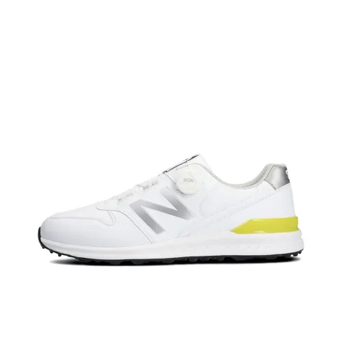 New Balance Golf Shoes Unisex Low-Top White/Silver/Green