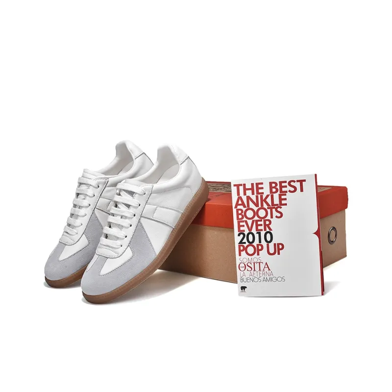 OSITA RED Skateboard Shoes Women's Low Top White/Light Brown-7
