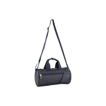Asics Synthetic Leather Cylinder Bag Crossbody Bag Shoulder Bag Unisex Marine Blue