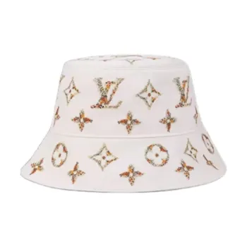 LOUIS VUITTON Cotton Bucket Hats Women's White Pink
