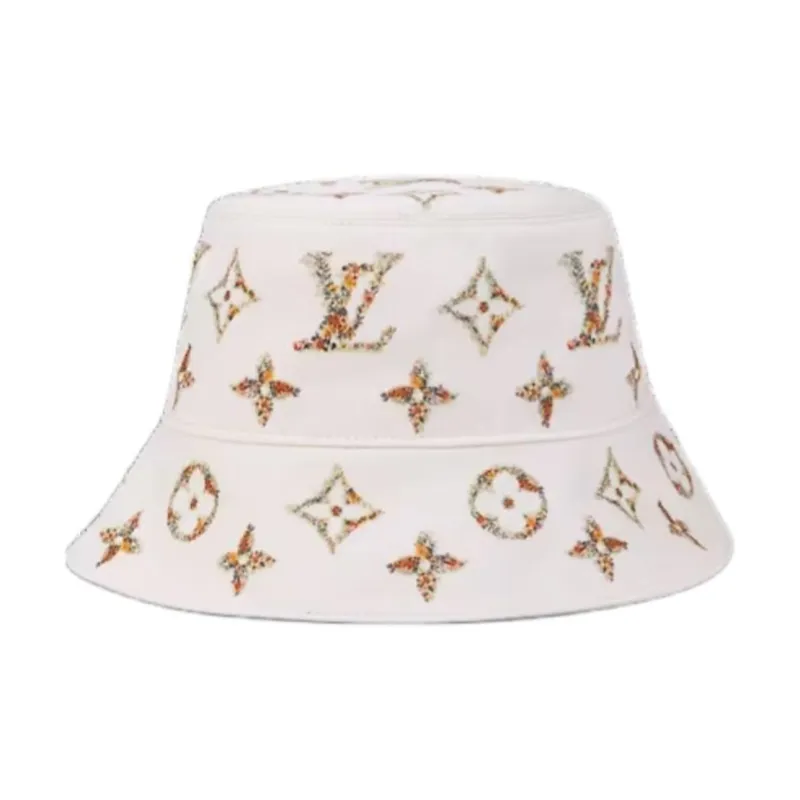 LOUIS VUITTON Cotton Bucket Hats Women's White Pink-0