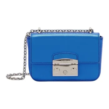 Furla Metropolis Collection Calfskin Shoulder Bag Crossbody Bag Mini Women's Cobalt Blue