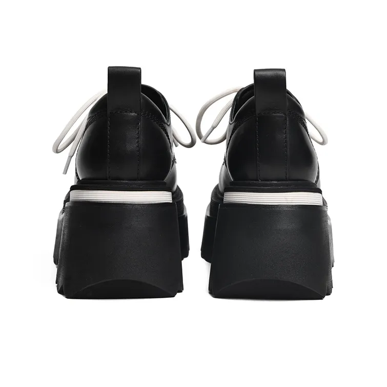 KMD Casual Single Shoes 8.7cm Women's Black-3