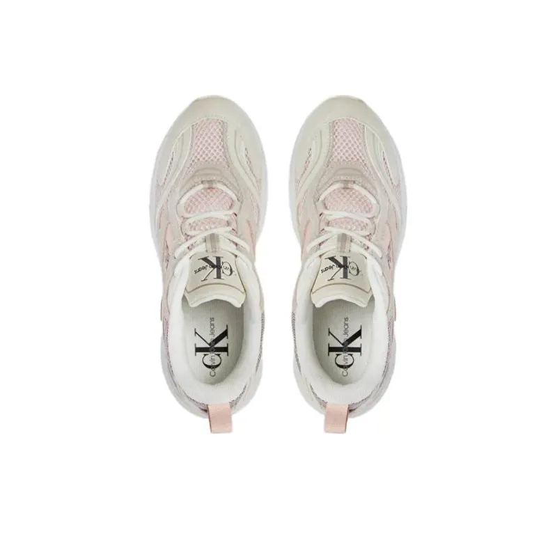 CKJ CALVIN KLEIN JEANS Low Top Casual Shoes Women's Beige Pink-3