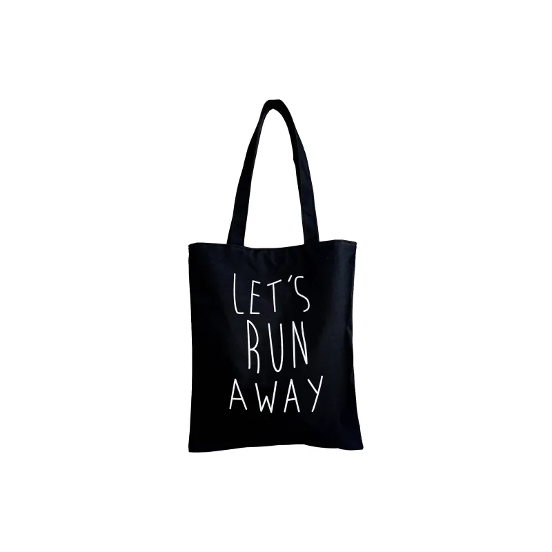 Boniu Canvas Shoulder Bag Unisex Black-5