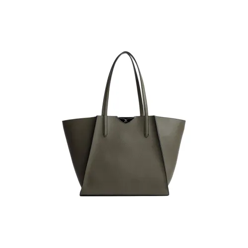 Zadig & Voltaire Cow Leather Tote Bag Shopping Bag Shoulder Bag Handbag Women's Green