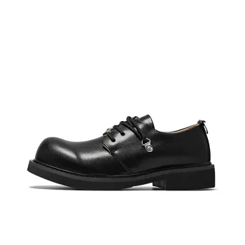GZZ Dress Shoes Men Low Top Black