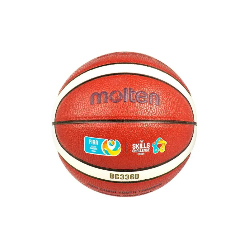 Molten PU Basketball Brown Red Yellow Ball Size 4 Training Match Kids'-0