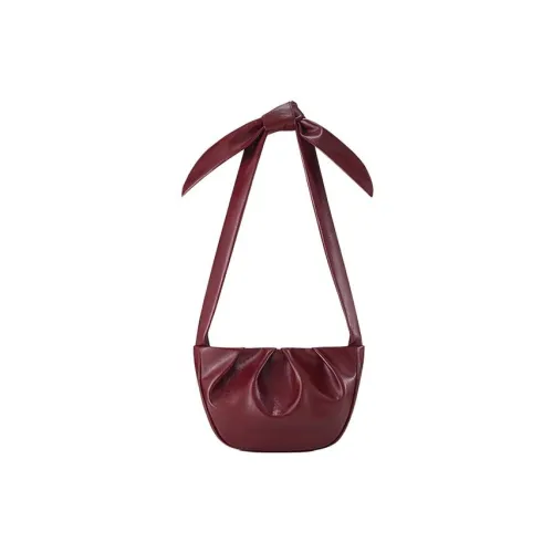 FIND KAPOOR Artificial Leather Portable Crossbody Bag, Shoulder Bag Women's Dark Red