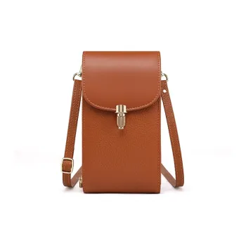 Gorora Cow Leather Shoulder Bag Regular Women's Caramel/Noble Red/Hepburn Black/Vintage Green