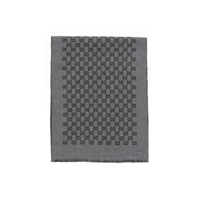 GUCCI Double Jacquard Gg Wool Scarf-2