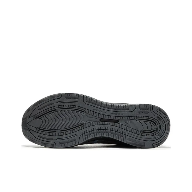 361° Slip Resistant, Abrasion Resistant, Lightweight Low Top Training Running Shoes Men's Gray Black-3
