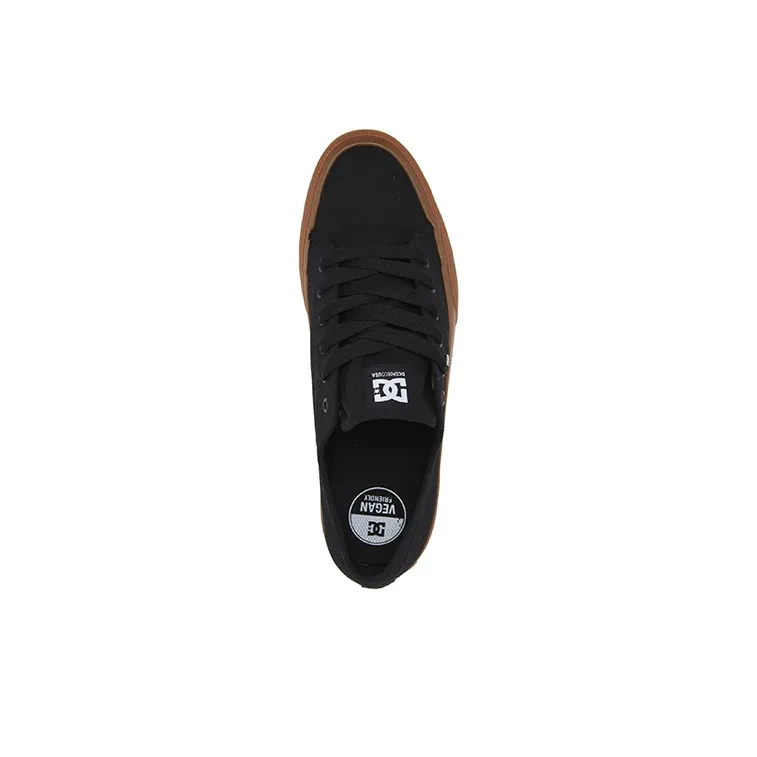 DC Shoes Low Top Skateboard Shoes Unisex Black-3