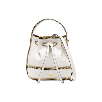 MOSCHINO Exposed-zip Detail Leather Bucket Bag