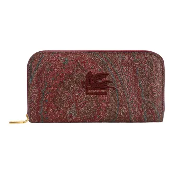 ETRO Pegaso Embroidered Paisley Jacquard Zipped Wallet