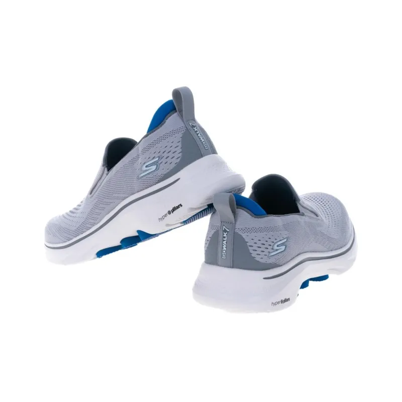 Skechers GO WALK 7 Cushioning Wear Resistant Low Top Casual Shoes Men's Blue-4