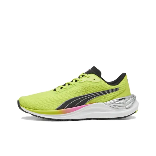 PUMA Electrify Nitro 3 Slip Resistant Low Top Running Shoes Women's Yellow Black