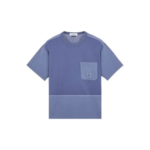 STONE ISLAND T-Shirts Men Air Force Blue