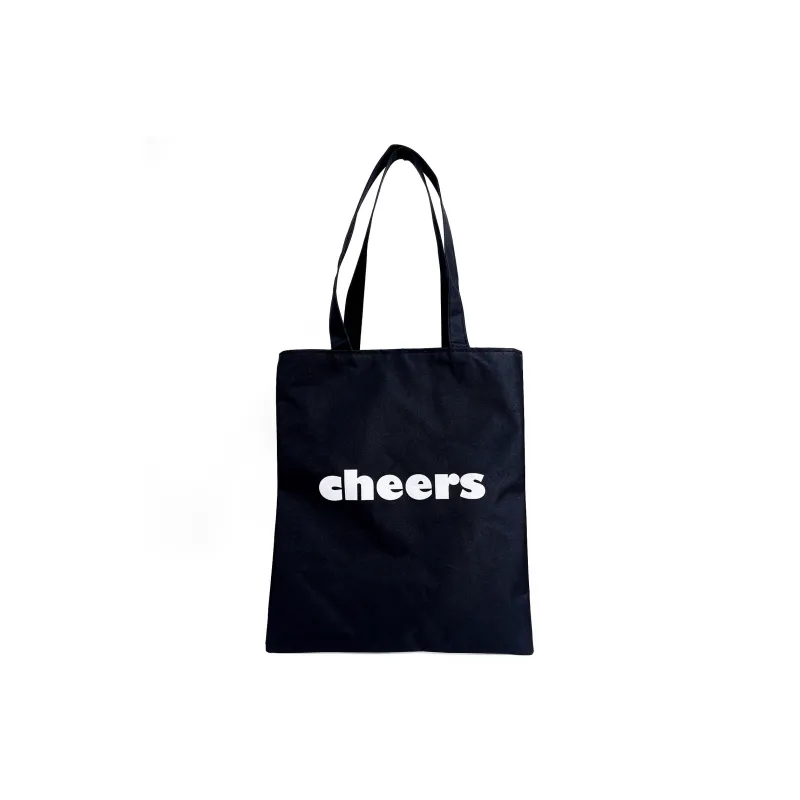Boniu Canvas Shoulder Bag Unisex Black-4