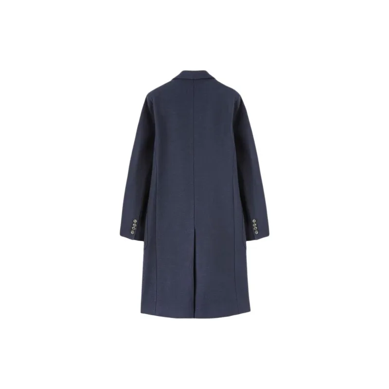 Loro Piana Herwin Coat Coats Women's Dark Blue-1