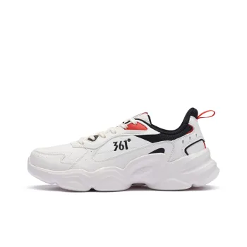 361° Cloud Anti Slip Wear Resistant Low Top Casual Shoes Men's White Black