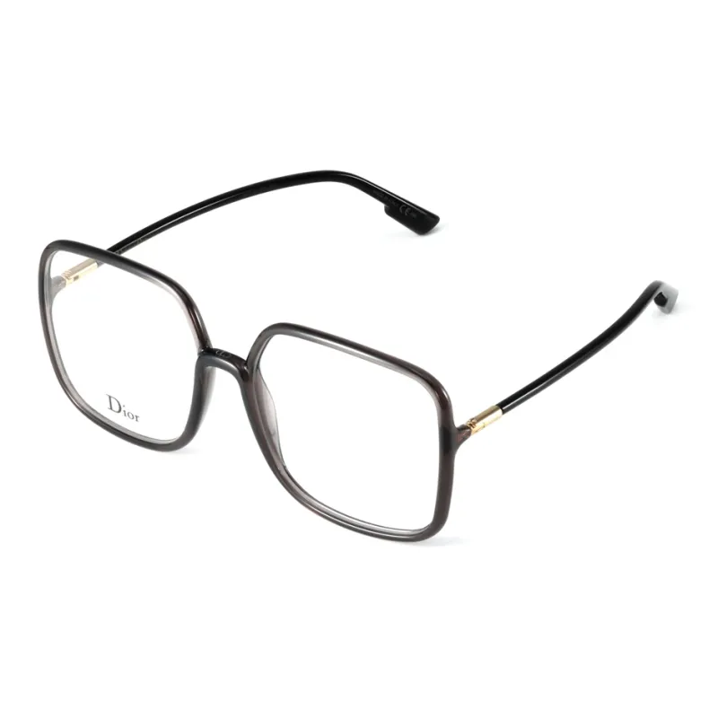 DIOR Plate Frame Square Eyeglass Frames Women's Black-0