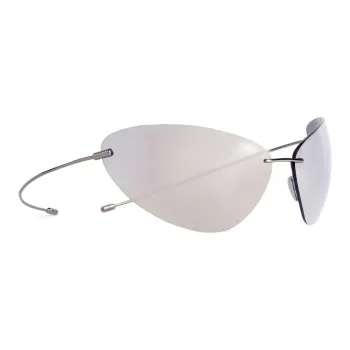 Balenciaga Metal Irregular Shape Sunglasses Men's Silver