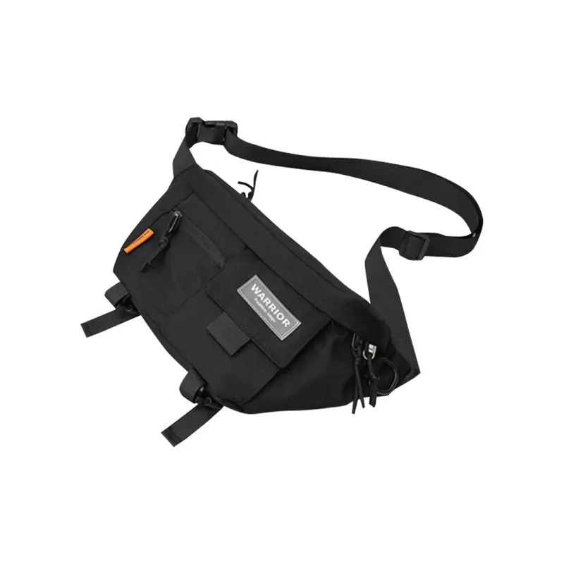 Warrior Nylon Fanny Pack, Backpack, Sling Bag Tubas Unisex Black/White-1