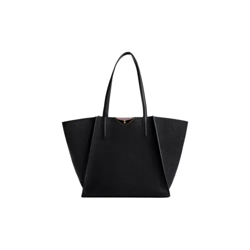 Zadig & Voltaire Leather Tote Bag Shopping Bag Shoulder Bag Handbag Women's Black