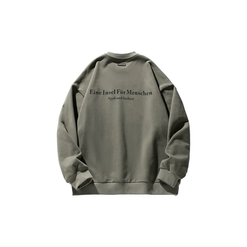 WOOD SOON Heavyweight Letter Crew Neck Couple T Shirt For Women's Unisex-5
