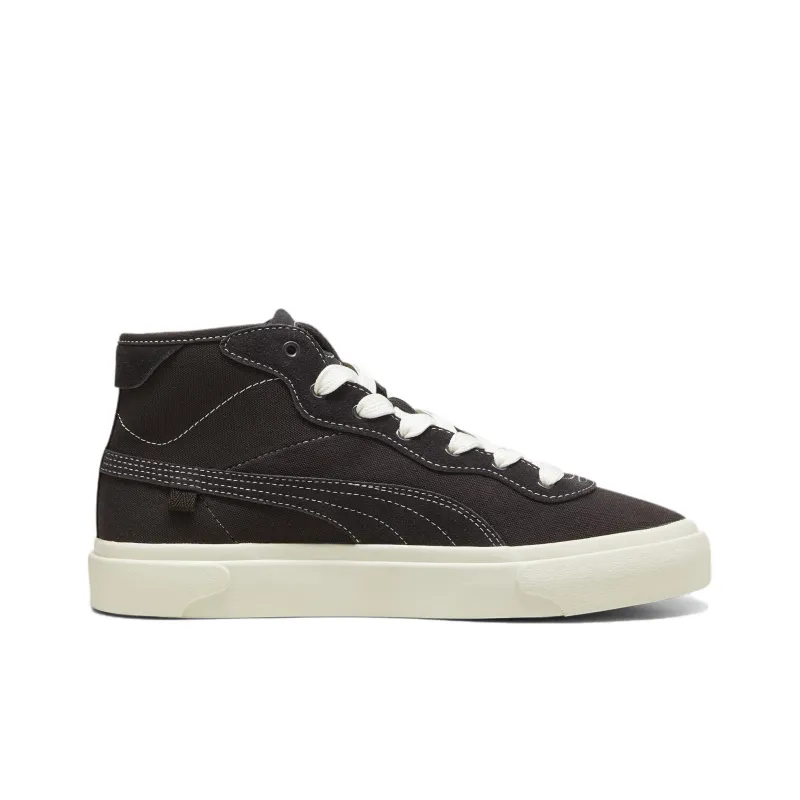PUMA Capri Royale Slip-Resistant Mid-Top Skateboard Shoes Unisex Black White-1