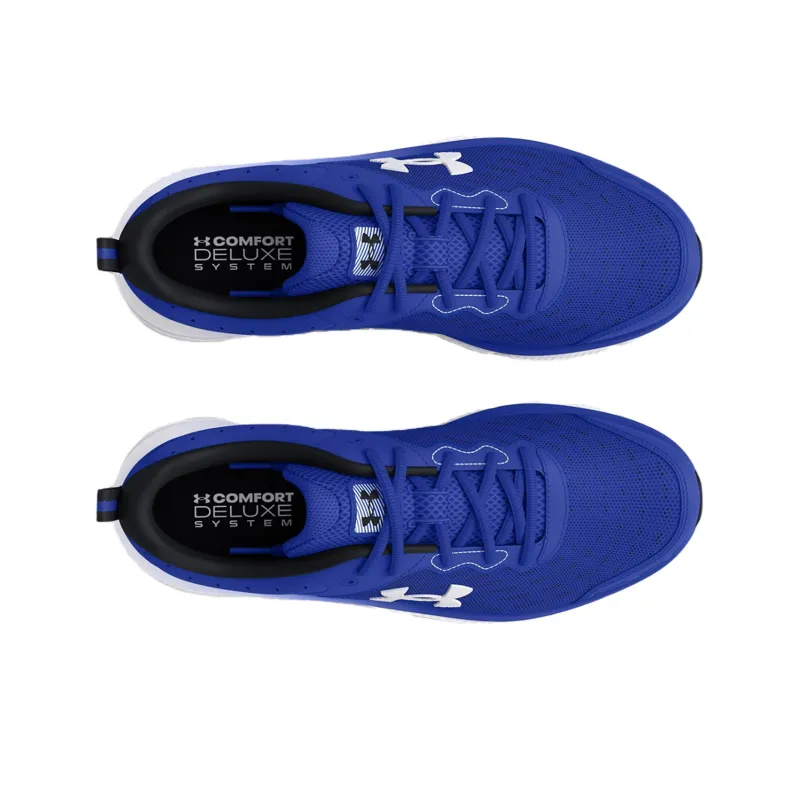 Under Armour Charged Assert 10 Cushioning Low Top Running Shoes Men's Blue White-3