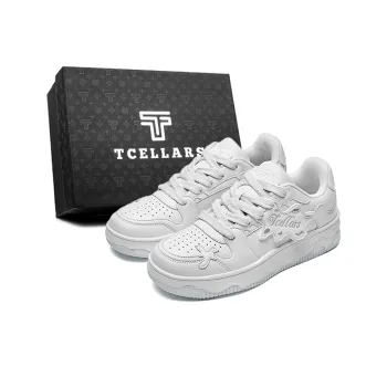 TCELLARS Auspicious Clouds Stylish Skateboarding Shoes Unisex Vintage White