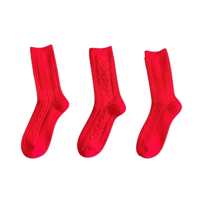 Cheemy Free Versatile Comfortable Skin-Friendly Crew Socks Women's 3 Pack-3