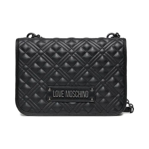 LOVE MOSCHINO Faux Leather Shoulder Bag, Crossbody Bag, Handbag Trumpets Women's Black