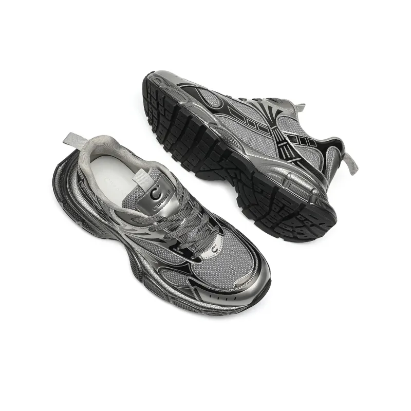 C°BANNER Low Top Chunky Sneakers Men's Gunmetal-3