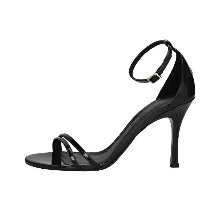 Furla Strap Sandals 9cm Women's Black-0