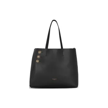 BALMAIN Split Cow Leather Shoulder Bag, Crossbody Bag, Handbag Tubas Women's Black