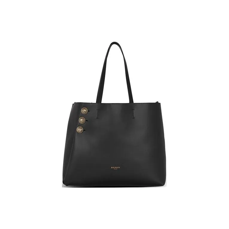 BALMAIN Split Cow Leather Shoulder Bag, Crossbody Bag, Handbag Tubas Women's Black-0