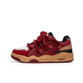 ADERSTAR Dreadlocks Model Low-Top Skateboard Shoes Unisex Burgundy