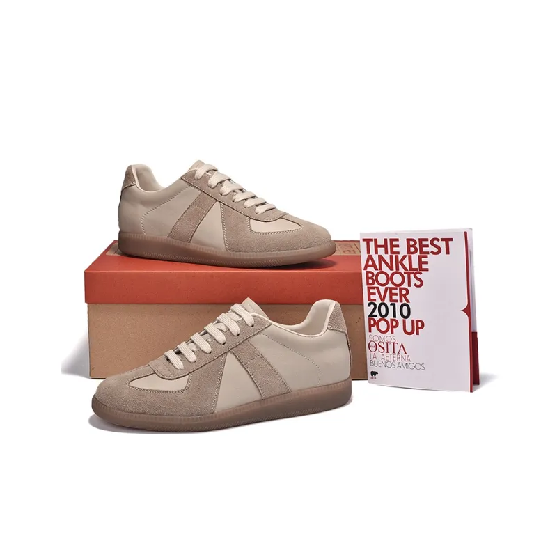 OSITA RED Skateboard Shoes Women's Low Top White/Light Brown-14