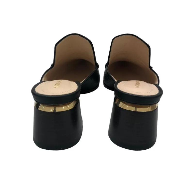 NICHOLAS KIRKWOOD Closed Toe Slippers With Chunky Heel Women's Black-4